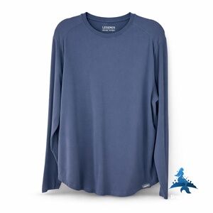 1248 LEGENDS Aviation Tee Curved Hem – Large – Blue